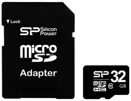 Карта памяти Silicon Power microSDHC 32 ГБ Class 10, V10, A1, UHS-I U1, 1 шт., черный 19848636060107