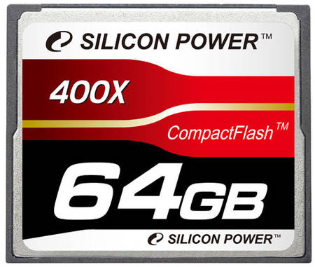 Карта памяти Silicon Power Compact Flash 64 ГБ, серебристый 19848636061570