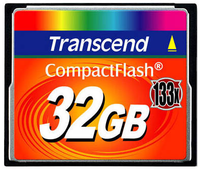 Карта памяти Transcend Compact Flash 32 ГБ, V10, A1, R/W 20/18 МБ/с, 1 шт., черный 19848636062015