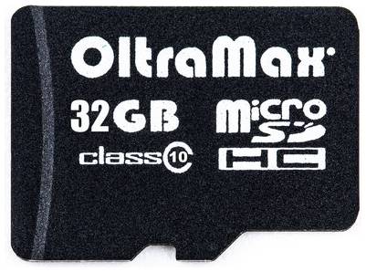 Карта памяти OltraMax microSDHC 32 ГБ Class 10, V10, A1, UHS-I U1, 1 шт., черный 19848636063130