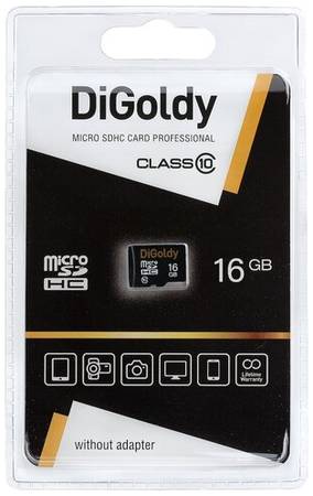 Карта памяти Digoldy microSDHC 16 ГБ Class 10, V10, A1, UHS-I U1, 1 шт., черный 19848636063170