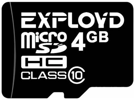 Карта памяти EXPLOYD microSDHC 4 ГБ Class 10, V10, A1, UHS-I U1, 1 шт., черный 19848636063197