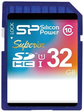 Флеш карта SD 32GB Silicon Power Superior SDHC Class 10 UHS-I 90 MB/s