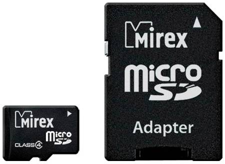 Карта памяти Mirex microSD 2 ГБ Class 4, R/W 12/5 МБ/с, 1 шт., черный 19848636063630