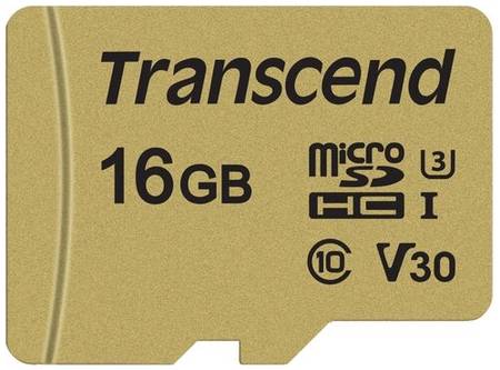 Карта памяти Transcend microSDHC 16 ГБ Class 10, V30, A1, UHS-I U1, R/W 95/60 МБ/с, адаптер на SD, 1 шт., черный 19848636065642