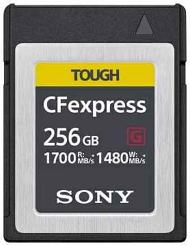 Карта памяти Sony CFexpress Type B 512 ГБ, R/W 1700/1480 МБ/с, 1 шт., серый
