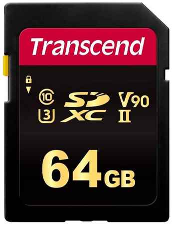 Карта памяти Transcend SD 64 ГБ Class 10, V90, UHS-II, R/W 285/180 МБ/с, 1 шт., черный 19848636065878