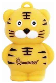 Флешка SmartBuy Wild Series Tiger 32 ГБ, 1 шт., желтый 19848636070807