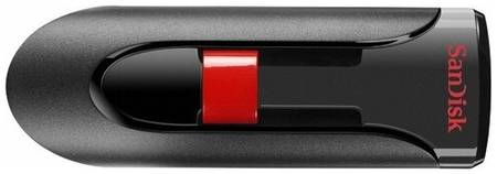 Флешка SanDisk Cruzer Glide CZ60 64 ГБ, 1 шт., черный/красный 19848636070888