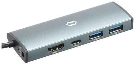 Разветвитель Digma USB-C 4порт. Серый HUB-2U3.0СH-UC-G 19848650848305