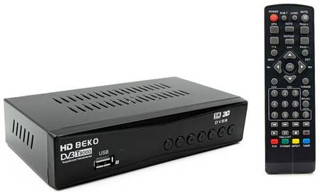 Цифровая ТВ приставка HD BEKO DVB T8000 DVB-T2/С (черный), приставка цифрового телевидения 19848659423374
