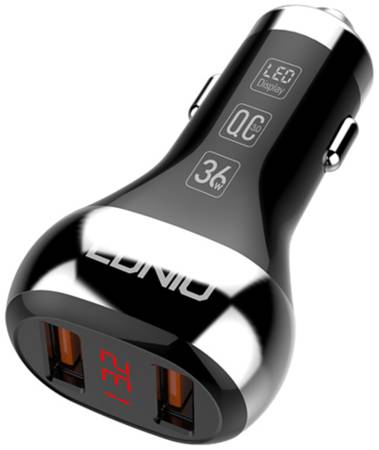 Автомобильная зарядка LDNIO C2 + USB Type-C,