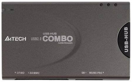 Картридер USB2.0 A4Tech CRH-9 серый (crh-9 ) 19848674920775