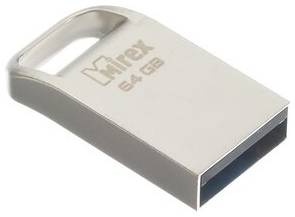 Флешка Mirex TETRA, 64 Гб, USB3.0, чт до 140 Мб/с, зап до 40 Мб/с, стальная 4913957 19848676913176