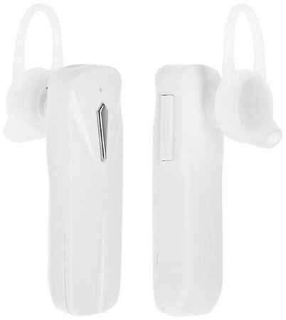 Сима-ленд Bluetooth-гарнитура Беспроводная для телефона W-50, крепление за ухо, белая (4050892)