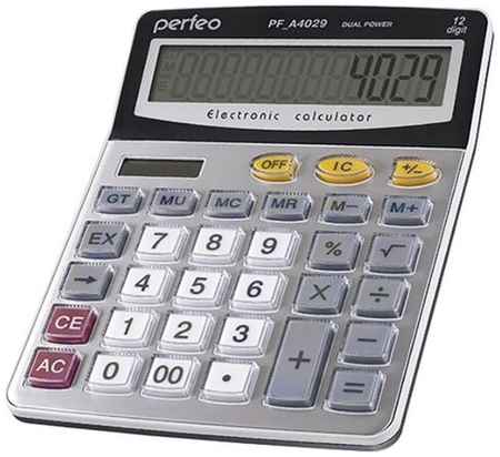 Настольный калькулятор Perfeo PF_A4029 (серый) 19848682673327