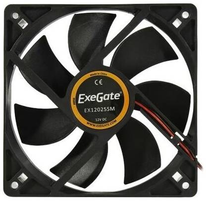 Вентилятор для корпуса ExeGate EX12025SM, черный 19848686412768