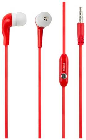 Наушники-гарнитура Red Line Stereo Headset E01, красные