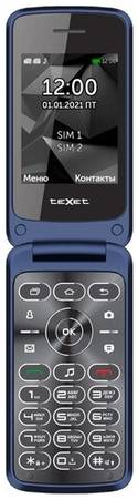 Телефон teXet TM-408, 2 SIM, синий 19848687454315