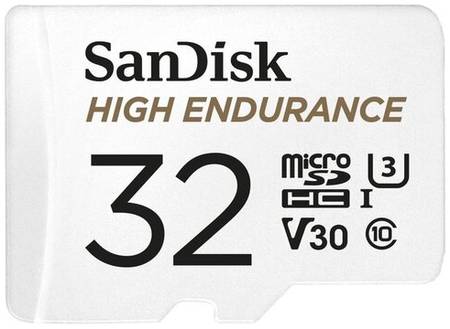 Карта памяти SanDisk microSDHC 32 ГБ Class 10, V30, UHS-I U3, R/W 100/40 МБ/с, адаптер на SD, 1 шт., белый 19848691867690