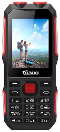 Телефон OLMIO X02, 2 SIM, черный/красный 19848693706120