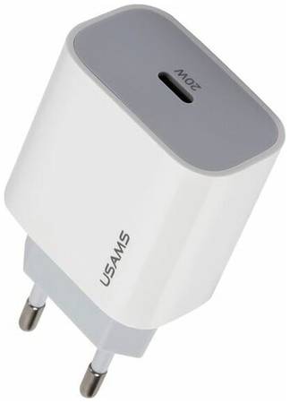 Usams, Usams Сетевое зарядное устройство Usams CC118 с функцией Fast Charger PD 3.0, 20W, адаптер для Samsung, Huawei, скоростной порт Type C. Цвет