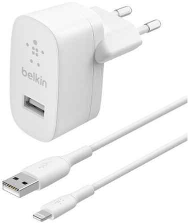 Зарядное устройство Belkin Сетевое зарядное устройство Belkin 12Вт, USB-A + кабель USB-A - Lightning (1м), белый 19848707934031