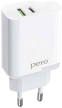 Зарядное устройство Pero TC05 PD 18W + USB-A Fast Charge TC05WHPD