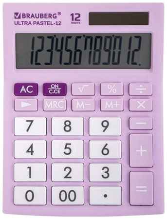 Калькулятор настольный BRAUBERG Ultra pastel-12, сиреневый 19848709571632