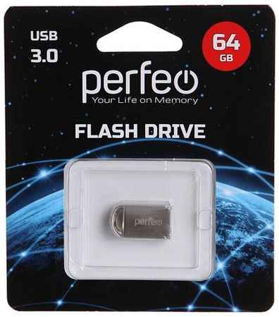 USB Flash Drive 64Gb - Perfeo USB 3.0 M11 Metal Series PF-M11MS064 19848715223780