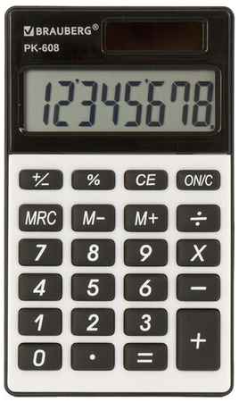 Калькулятор BRAUBERG PK-608, розовый 19848716606723