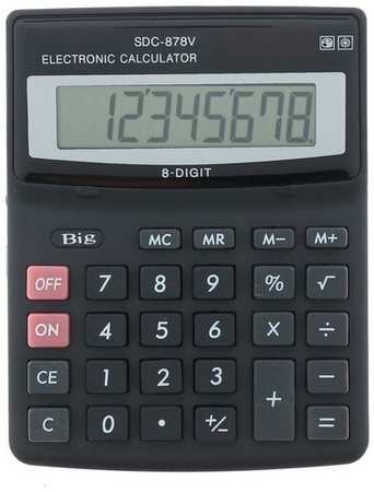 Сима-ленд Калькулятор SDC-878V, настольный, 08-разрядный, 556079, мультиколор 19848721659206