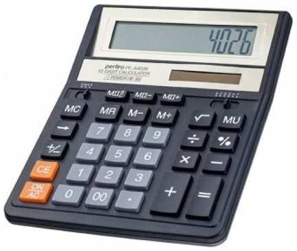 Настольный калькулятор Perfeo PF_A4026, черный 19848721794635