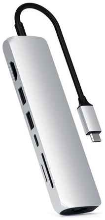 USB-концентратор Satechi SLIM MULTI-PORT (ST-UCSMA3), разъемов: 6, 0.2 см, серебристый 19848723741542