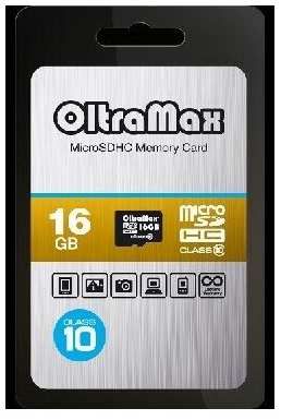 Карта памяти OLTRAMAX MicroSDHC 16GB Class10