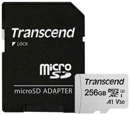 Карта памяти 256Gb - Transcend 300S Micro Secure Digital XC Class 10 UHS-I TS256GUSD300S-A с переходником под SD (Оригинальная!) 19848726051740