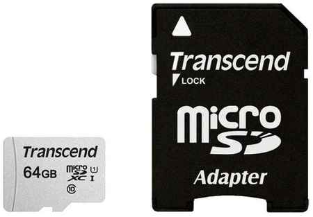 Карта памяти 64Gb - Transcend 300S MicroSDHC Class 10 UHS-I TS64GUSD300S-A (Оригинальная!) 19848726584399