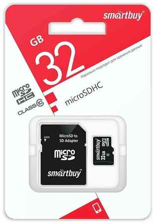 SmartBuy Карта памяти MicroSD + Адаптер SD Smart Buy 32Gb Class 10 UHS-1