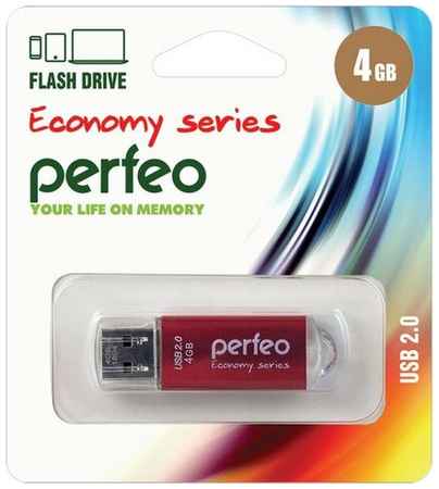 Накопитель USB 2.0 4гб Perfeo E01, красный 19848738030055