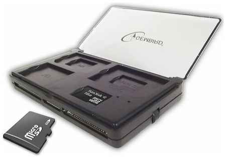 Картридер Gembird CR-614 usb 2.0 CF-XD, TF-microSD, SD-MMC, MS, M2 + отсек для хранения карт памяти 19848738097922