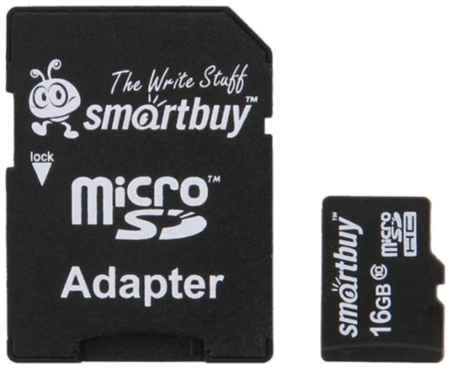 SMARTBUY Карта памяти micro sdhc, 16 gb, smartbuy, 10 мб/сек. (class 10), с адаптером, sb16gbsdcl10-01 19848739555976