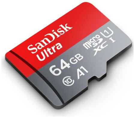 Карта памяти Sandisk Ultra microSDXC Class 10 UHS-I 100MB/s 64GB + SD адаптер