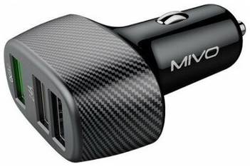 Автомобильное зарядное устройство Mivo MU333Q 3 USB QC 3.0 черный 19848743447205