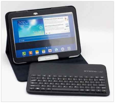 Клавиатура MyPads для Huawei MediaPad M6 10.8 съемная беспроводная Bluetooth в комплекте c кожаным чехлом и пластиковыми наклейками с русскими бу