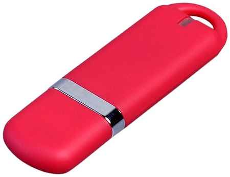 Классическая флешка soft-touch с закругленными краями (32 Гб / GB USB 2.0 Красный/Red 005 Flash drive Модель 187) 19848756338153