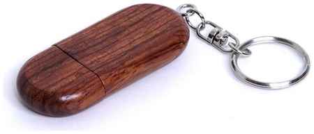 Овальная деревянная флешка с магнитным колпачком (32 Гб / GB USB 2.0 / Wood1 Flash drive модель 783)