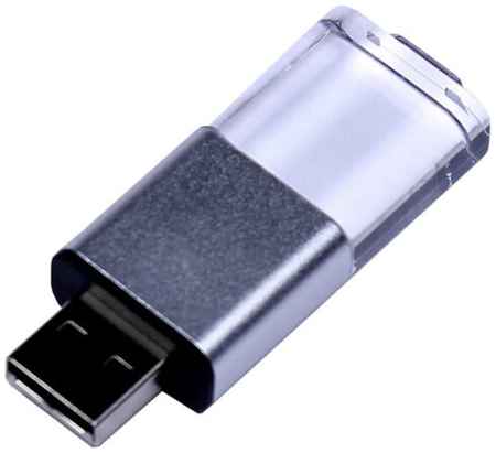 Пластиковая флешка с выдвижным механизмом и кристаллом (32 Гб / GB USB 2.0 Черный/Black cristal10) 19848756357725