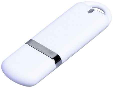 Классическая флешка soft-touch с закругленными краями (4 Гб / GB USB 2.0 Белый/White 005 Flash drive) 19848756547561