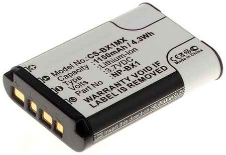 Аккумуляторная батарея iBatt 1150mAh для Sony Cyber-Shot DSC-RX1R II, HDR-GWP88, Cyber-shot DSC-HX50V/B, DSC-HX50V/B, HD-MV1
