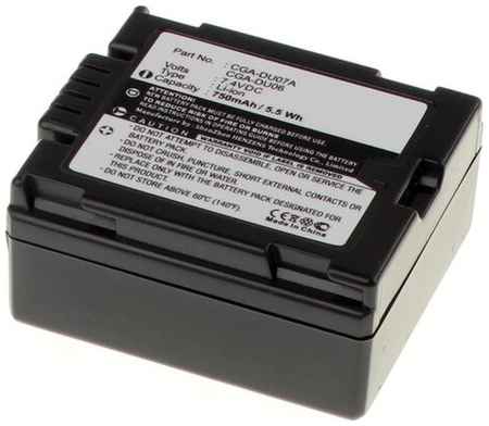 Аккумуляторная батарея iBatt 750mAh для Hitachi, Panasonic CGA-DU06, CGR-DU21, VW-VBD070, CGR-DU07, CGR-DU14, CGR-DU12, CGR-DU31, DZ-BP14S